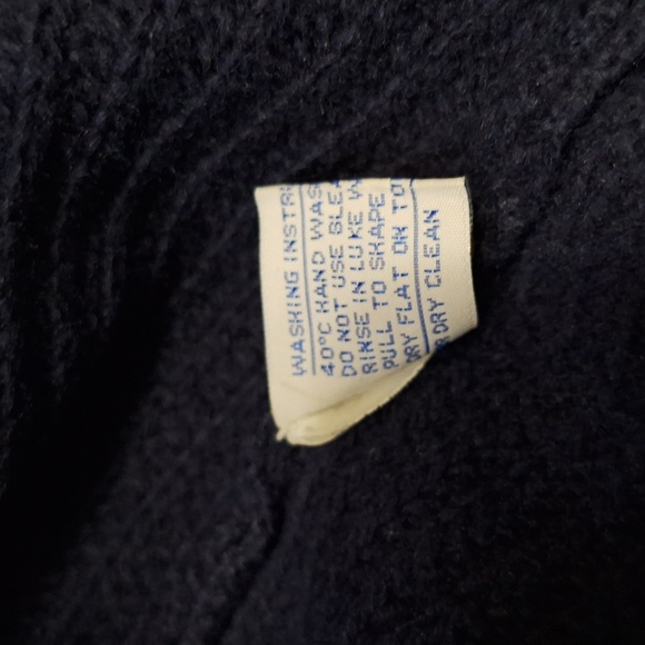 Orvis 100% Shetland wool vest - metal buttons - L - navy blue - Picture 7 of 8